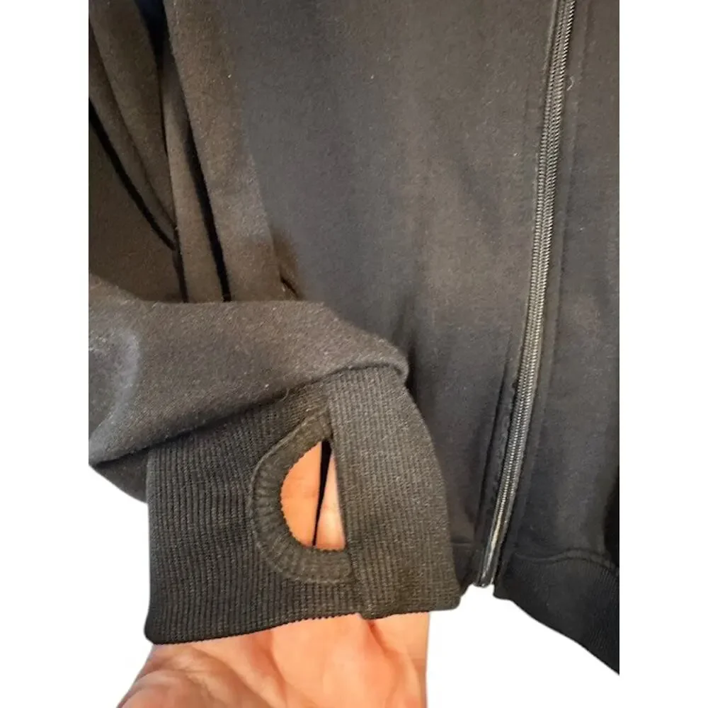 Nike Black Blue Gray Cotton Blend Long Sleeve Full Zip Jacket VTG Men Sz XL